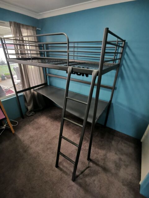Ikea Metal Bunk Bed With Desk Beds, Bunk Bed With Desk Underneath Ikea