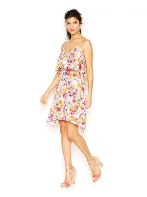 

BCBGENERATION Женское оранжевое платье длиной до колена на тонких бретельках с вырезом и вырезом, Оранжевый