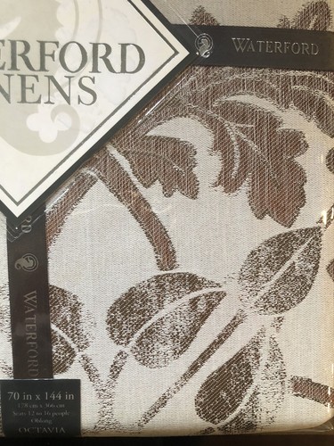 $100 LUXURY WATERFORD LINENS TABLECLOTH 70x144” For 12 To 16 People High Quality