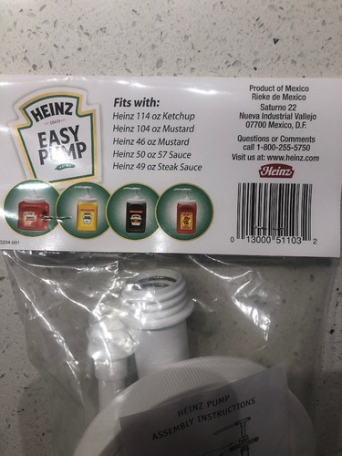 Heinz Easy Pump 1 Pack. Brand New! Free Shipping!!