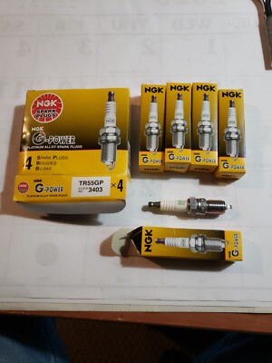 New Set of 4 Genuine NGK G-Power Platinum Alloy Spark Plug TR55GP / 3403