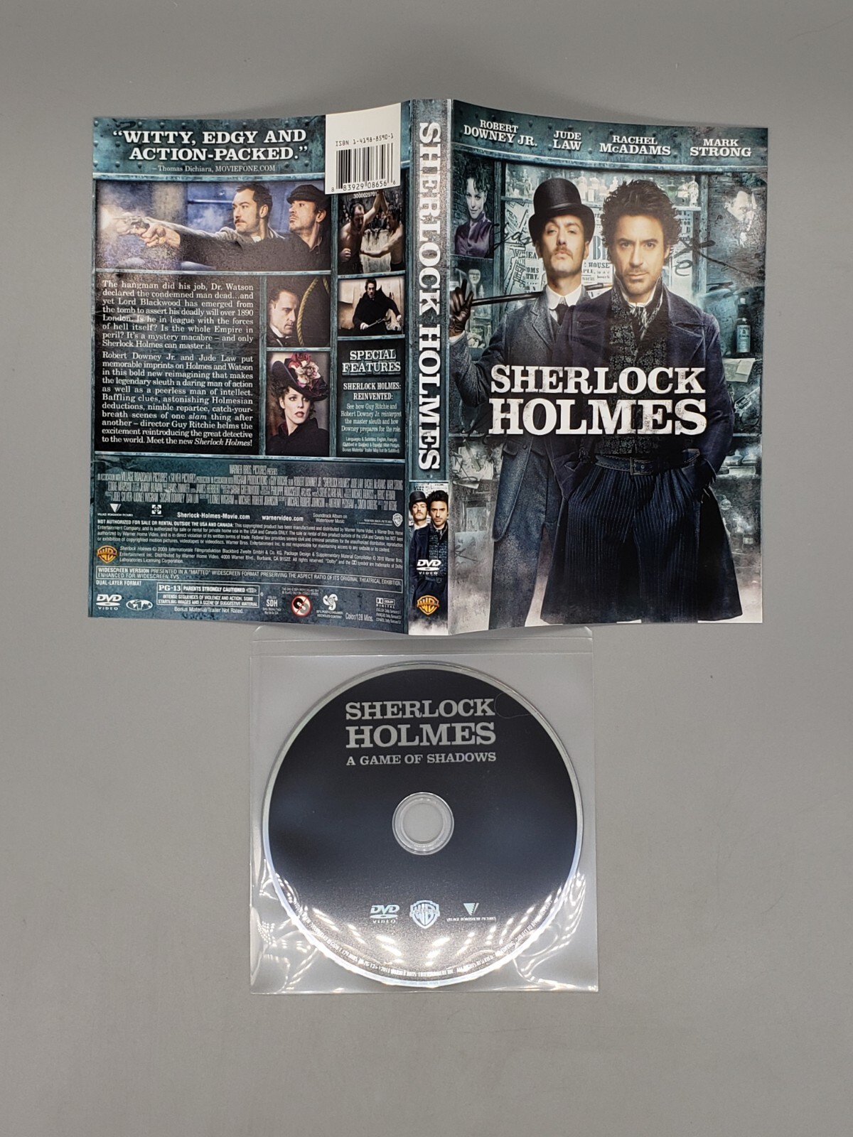 Sherlock Holmes (DVD, 2009) No Case No Tracking 883929086566