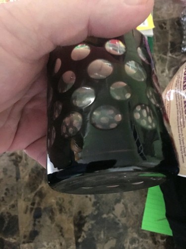 Gorgeous Coin Dot Amethyst 4 Inch Juice Glass PERFECT CONDITION