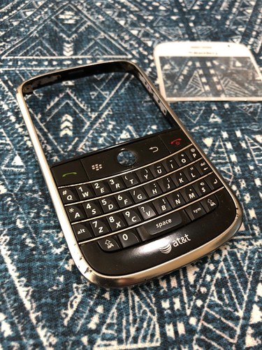 Used BlackBerry Bold 9000 Keyboard/Cover/Glass HDW-17379 Bk/Wh Replace Parts OEM