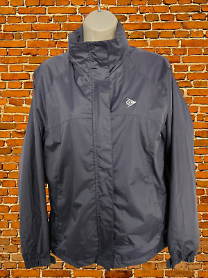 WOMENS DUNLOP NAVY BLUE LIGHTWEIGHT COAT JACKET WINDBREAKER HOOD