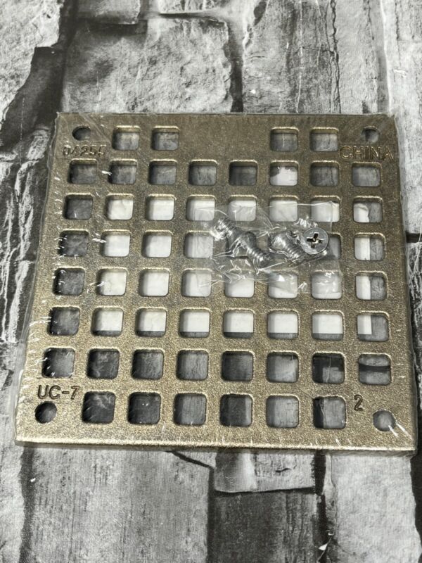 Jay R Smith Floor Drain Grate B05NBG, for 5" Square Nickel Bronze Grid Strainer