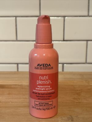 Aveda Nutriplenish Replenishing Overnight Serum For Hair Full Size 3.4 Oz 100 mL