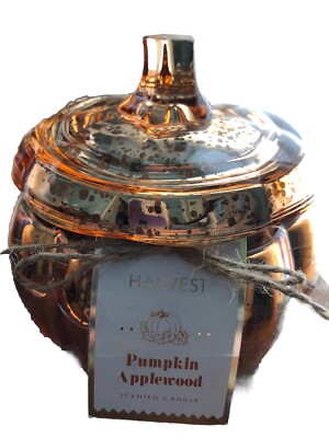 New With Tag - Home Reflections Pumpkin Shaped Candle - Pumpkin Applewood Scent