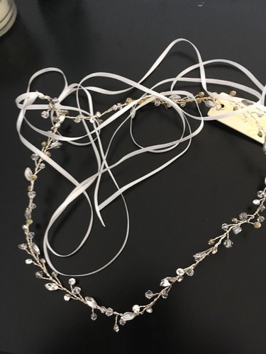 Brides and Hairpins Bianca Swarovski Crystal Bridal Wedding Hair Halo NWT $250