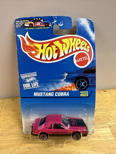 NEW 1996 hot wheels collector #623 Mustang Cobra Pink 5.0