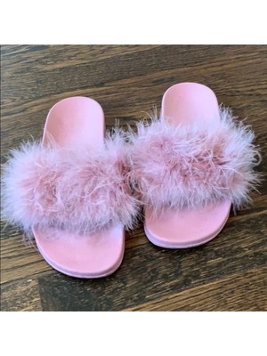 

Женские шлепанцы INC с розовым пером и акцентом Marabou Open Toe Slip On Slide, Розовый, 100088940