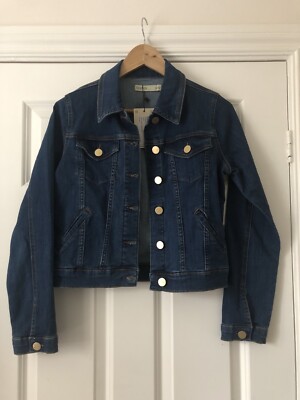 OASIS Organic Fitted Denim Jacket Mid Wash. Size 10. New with tags.