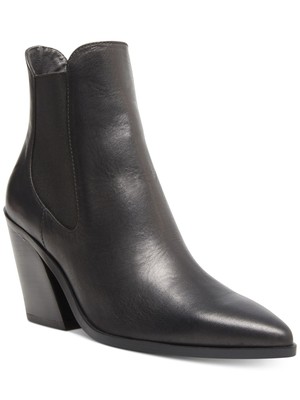 

STEVEN Женские черные сапоги Chelsea Architectural Heel Gail Slip On Western Boot, Черный, GAIL01D1