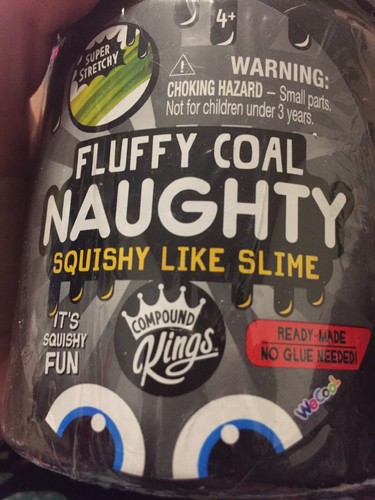 NEW Fluffy Coal Naughty Squishy Like Slime By Compound Kings 9 oz.
