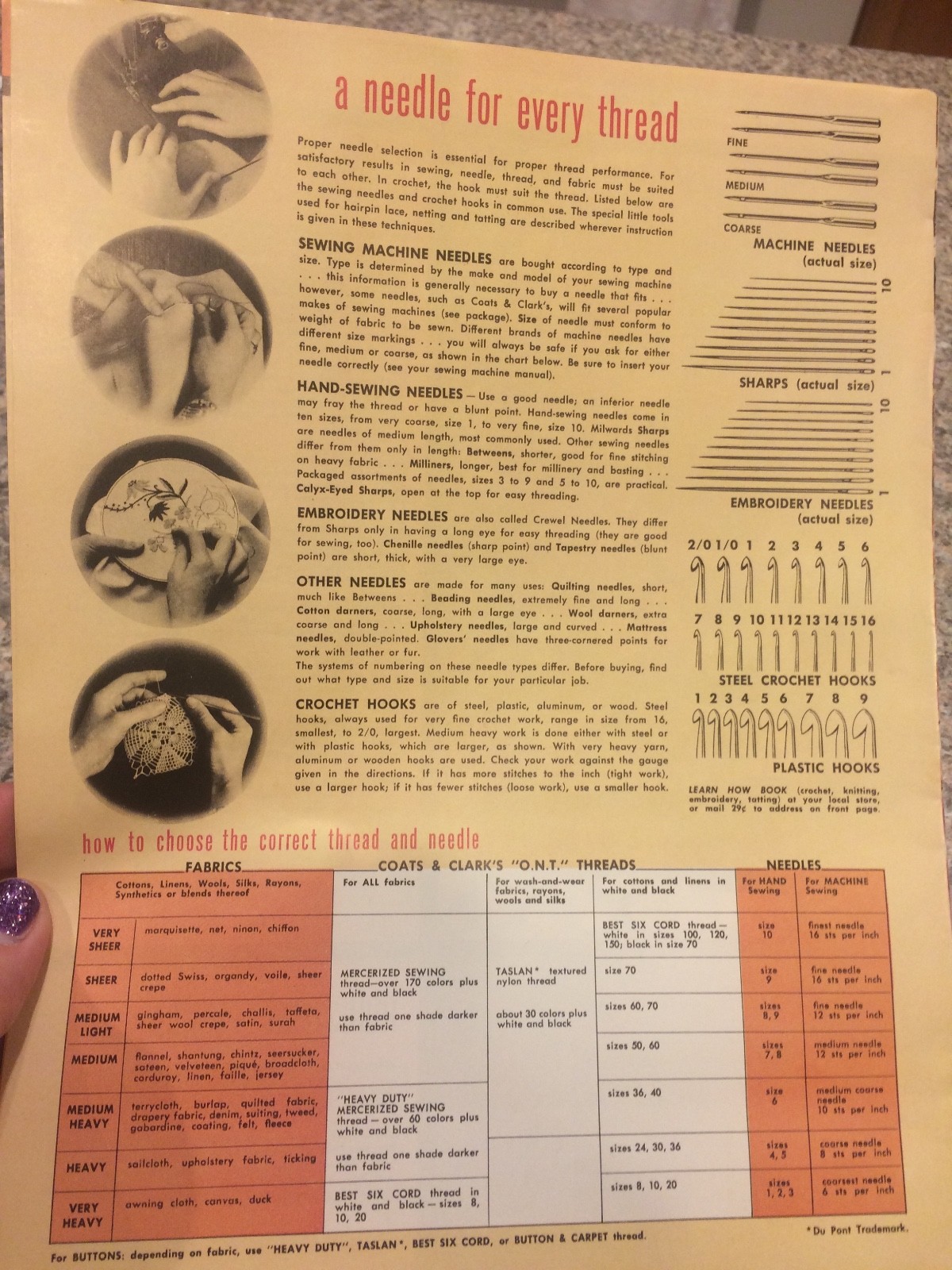 1962 A Story of Thread Coats & Clark Teaching Advertising used - 1 copy