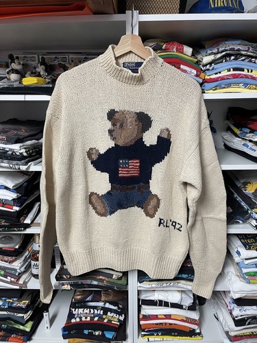 Rare Vintage Polo Ralph Lauren 1992 Sit Down Bear Turtleneck Rare Vintage Polo Ralph Lauren 1992 Sit Down Bear Turtleneck