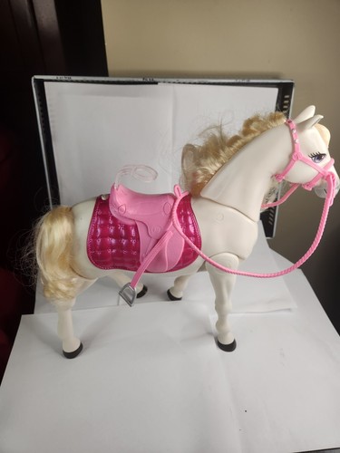 Barbie Doll Walking Dream Horse Mattel Figure Official Original Toy White Pink