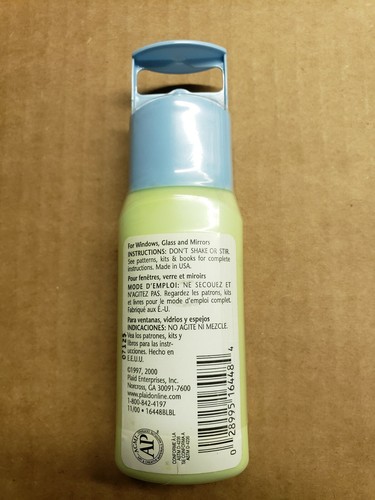 Plaid Gallery Glass Paint 16448 - 2 oz. Bright Yello ~ Create Stained Glass Look