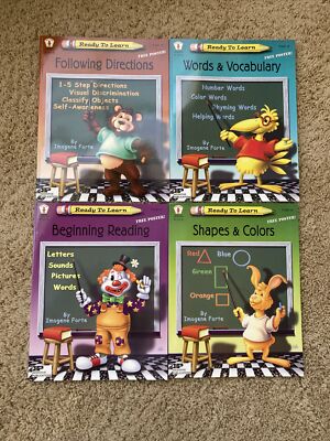 READY TO LEARN Pre-K K Workbooks By Imogene Forte- Lot of 4 *NEW* Homeschooling!