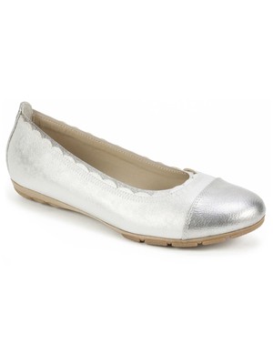 Женские балетки RIALTO Silver Cap Toe Griffin Round Toe Slip On Ballet 8 M