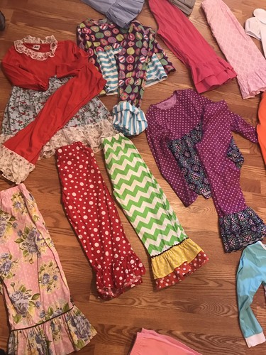 Giant Boutique Clothing Lot 40+ Pieces Ruffles Tops Sizes 4/5 6/7 Mixed