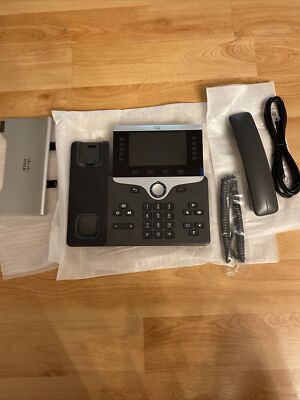 Cisco CP-8851 LCD Color Display Office Phone W/ Handset, Stand, Patch Cable