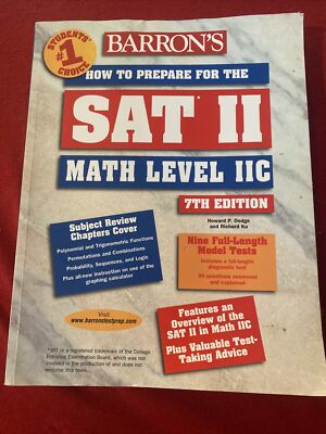 HOW TO PREPARE FOR THE SAT II MATH LEVEL IIC (BARRON'S 7th Edition. G23