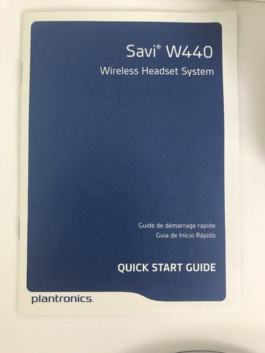 Plantronics Savi W440 Wireless Telephone Headset System W/ Manual