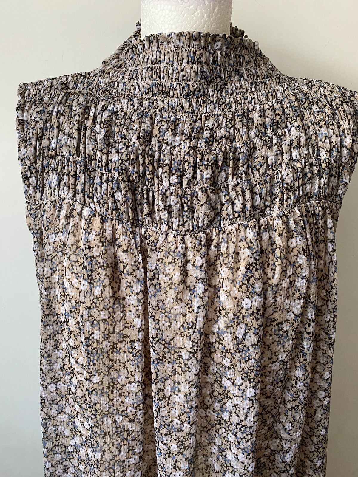 Coco Blanco High Neck Smock Dress S, M, L Chiffon Lined - Picture 4 of 12