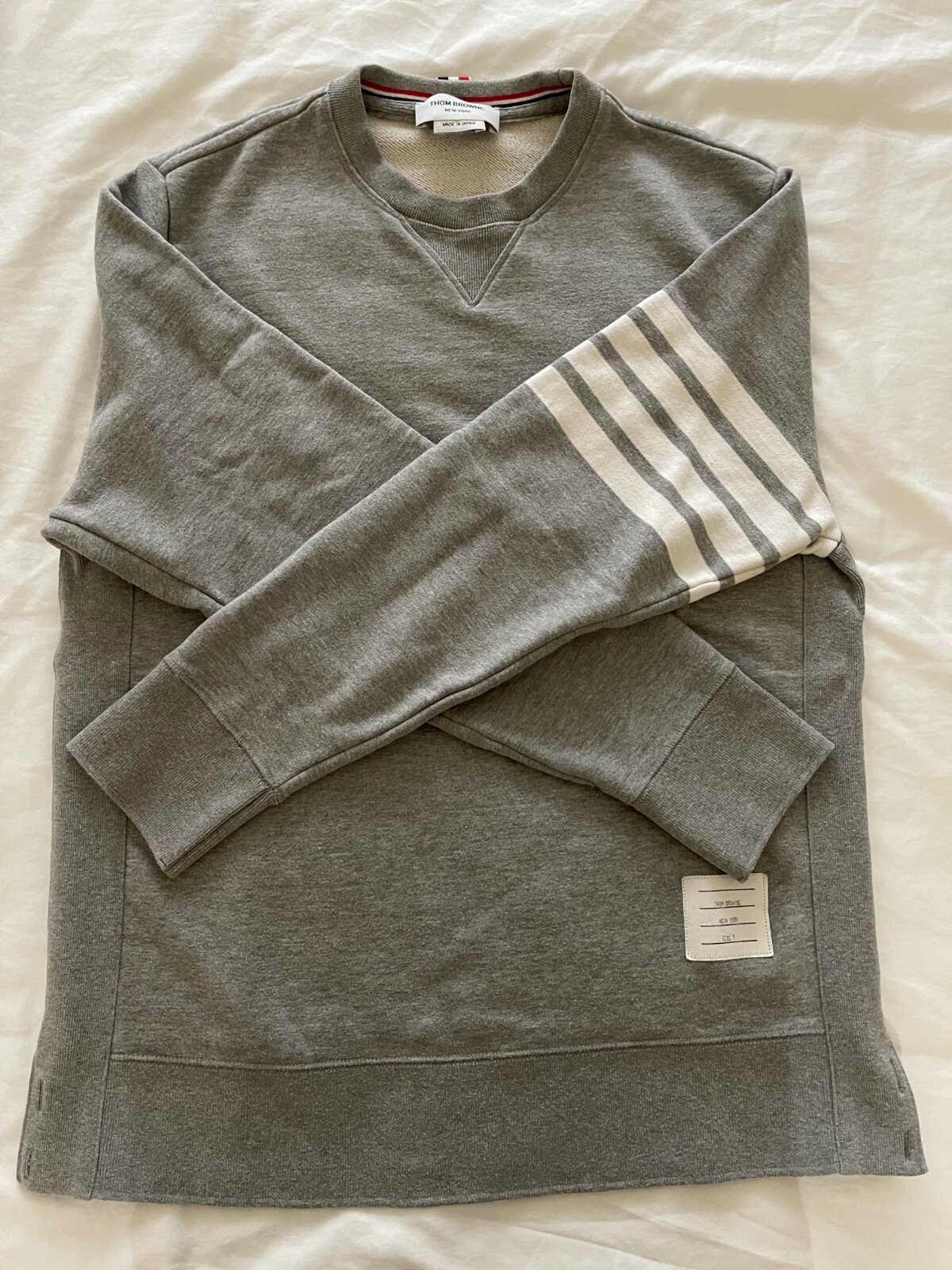 スウェット・トレーナー THOM BROWNE CREW NECK PULLOVER 4 BAR STRIPE Thom Browne 4 Bar Stripe Crewneck Sweatshirt Navy White