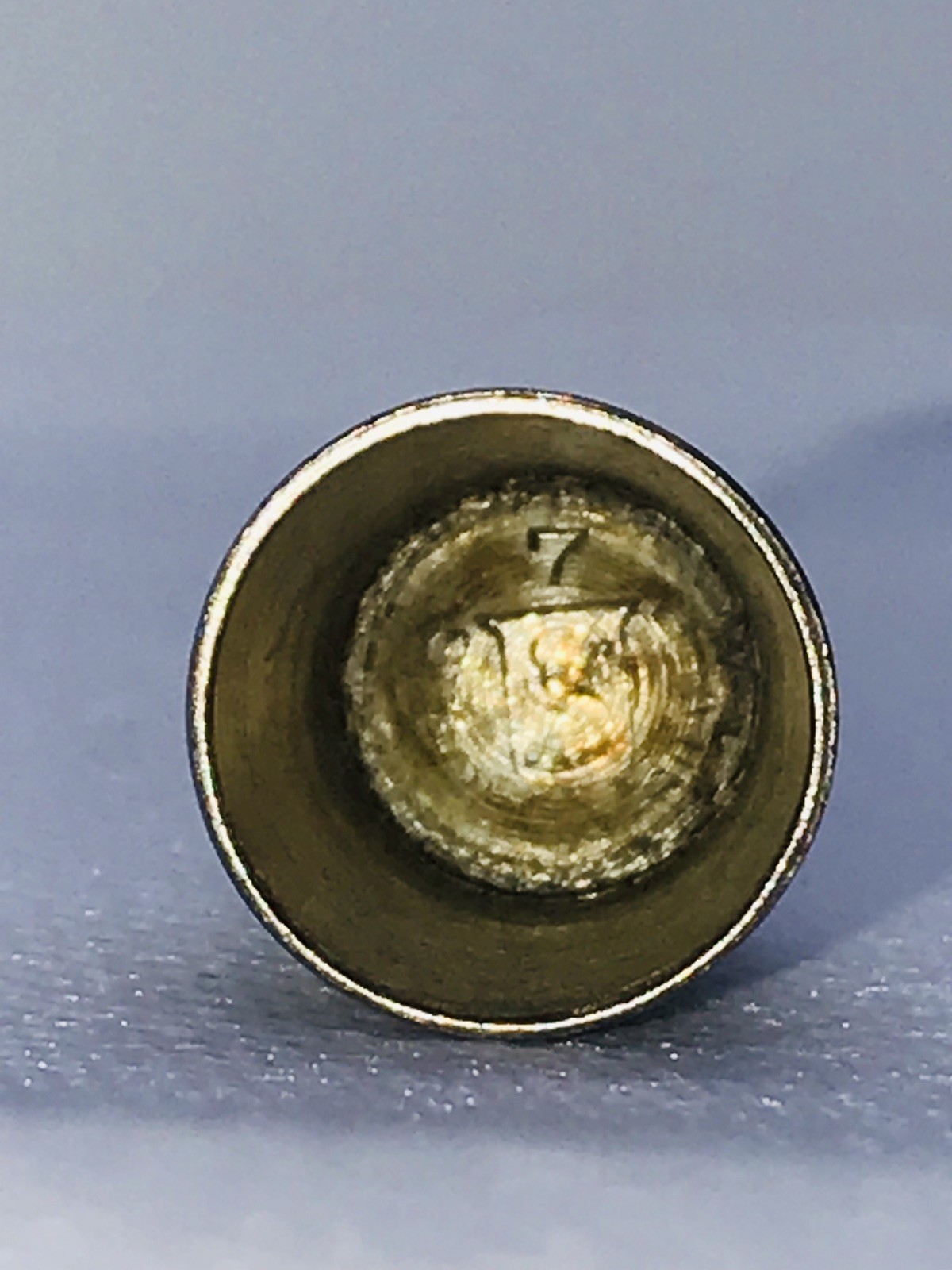 ANTIQUE SIMONS BROTHERS  SIZE 7 STERLING & GOLD BANDED THIMBLE