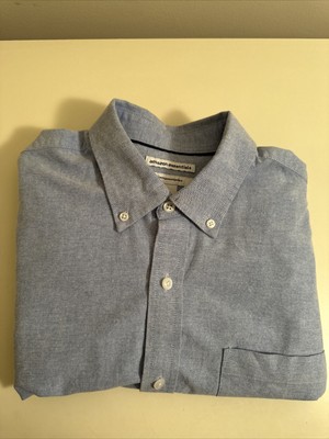 Amazon Essentials Blue Oxford Cloth Button Down Size Medium