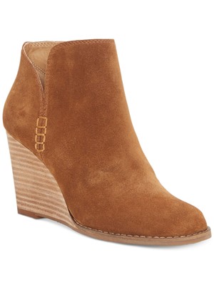 

LUCKY BRAND Женские коричневые кожаные ботильоны на танкетке на молнии, размер 6 м, Коричневый, LK-YIMME