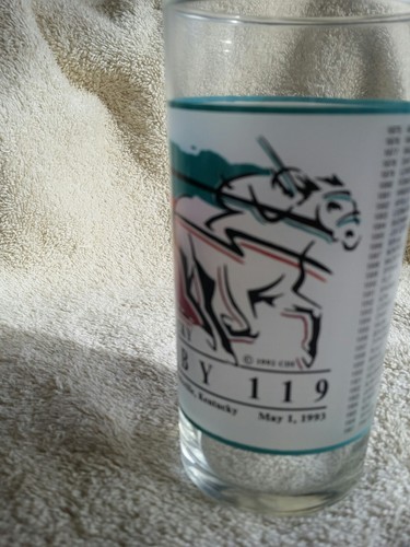 1993 Official Kentucky Derby Glass 119 Churchill Downs - Excellent!