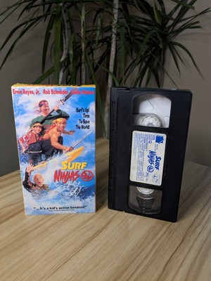 Surf Ninjas VHS 1993 Family Comedy Rob Schneider Leslie Nielsen Tested Works 