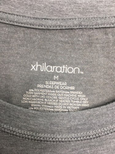 Xhilaration Sleepwear Long Shirt Size M Monday Gray