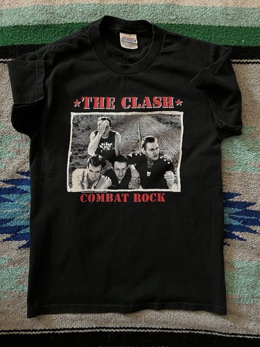 Vintage 2002 The Clash Combat Rock Black Tour Tee Shirt Sz