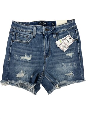 Flag & Anthem Distressed High-Rise Stretch Women Shorts Size 4 / 27 NWT