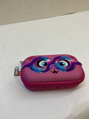 ZIPIT Pink Pencil Box For Girls Or Boys Sensory Storage Box Glasses Kids NWT