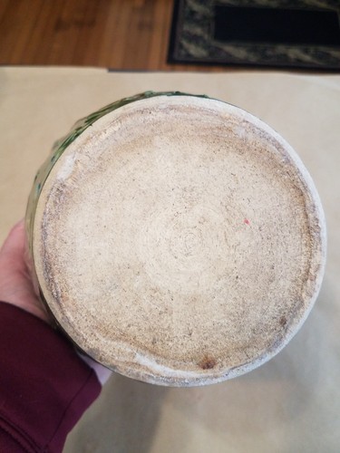 McCoy Unsigned Moon & Sun Drip Brown Green Small Jardiniere