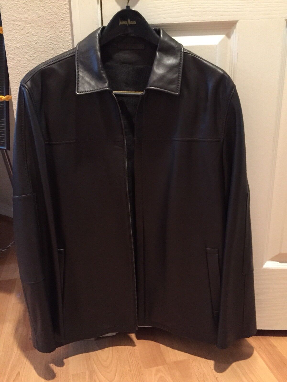 CERRUTI 1881 ブラックレザーコート サイズ50 ロング丈 CERRUTI 1881 ブラックレザーコート サイズ50 ロング丈