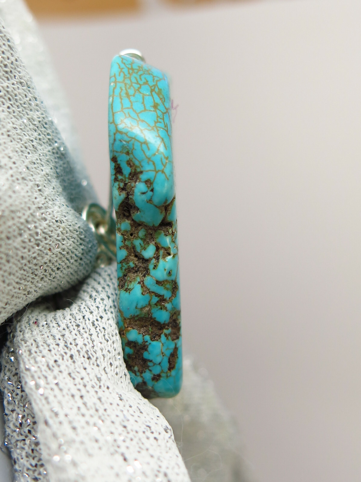 Natural Turquoise Custom Scarf Slide