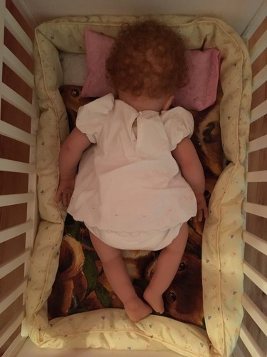 LEE MIDDLETON VINYL BREATH OF LIFE BABY KAITLYN DOLL ROOTED RED HAIR LIFE LIKE