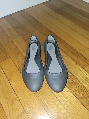 Crocs Gray Flat Shoes Sz. 8 Womens