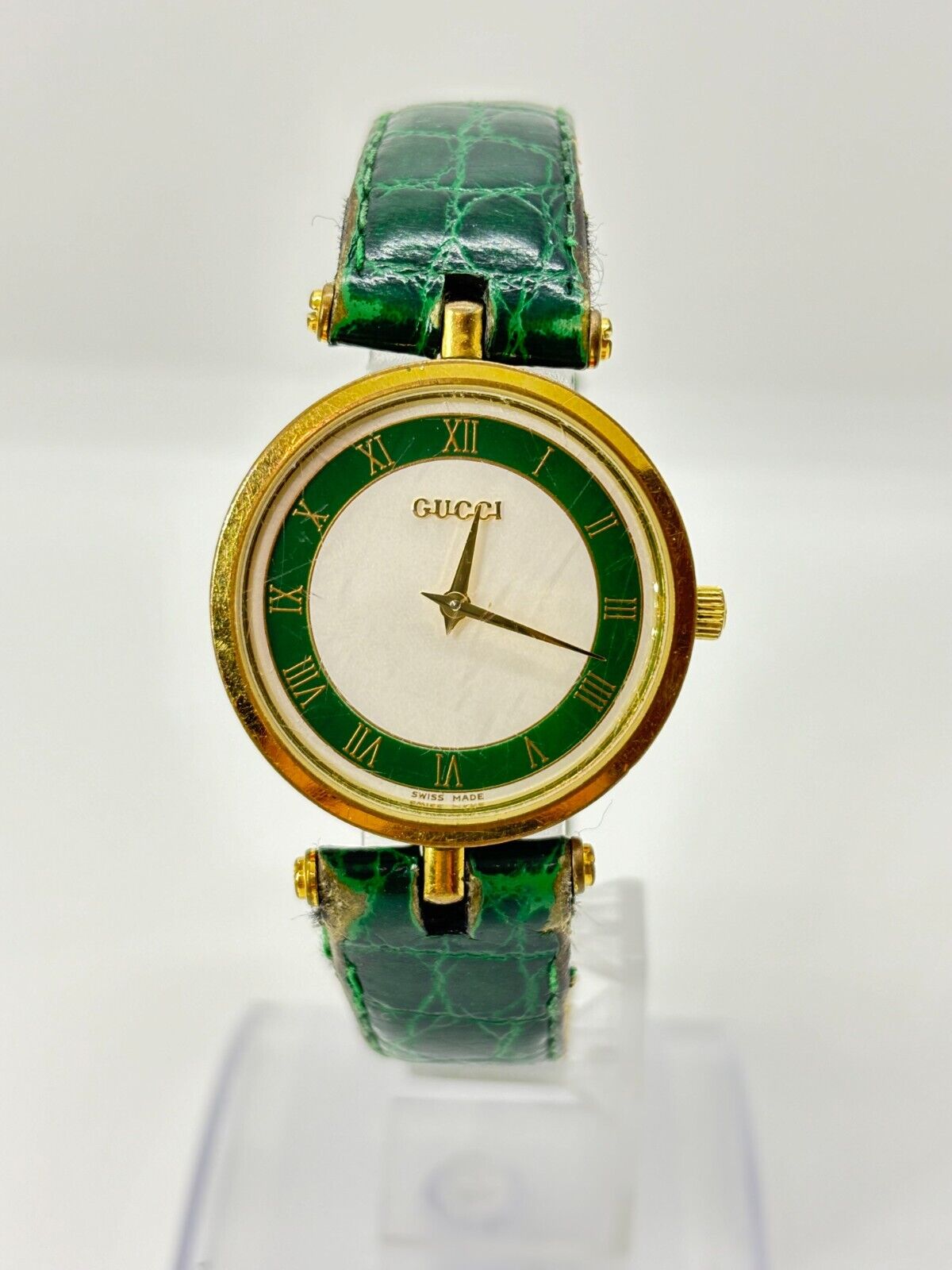 Exc+3] GUCCI 2000M Sherry Line 30mm Men Watch Used Working
