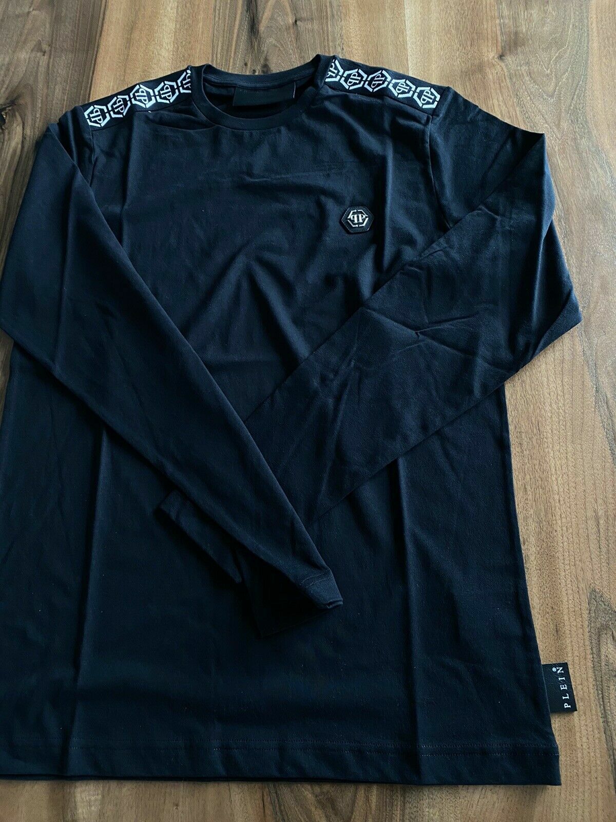 Pre-owned Philipp Plein Limited Edition Longsleeve Iconic Cult Tape Logo Shirt T-shirt S