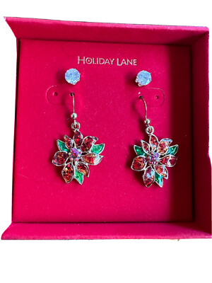 Jones New York  Flower Earrings MACYS HOLIDAY LANE - XMAS