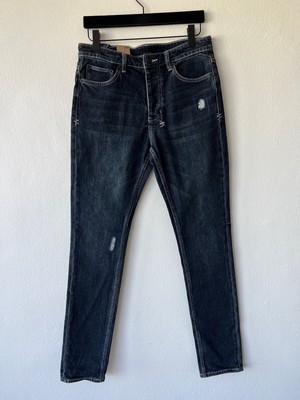new Ksubi mens denim jean 32 small medium chitch blue blood navy trashed 