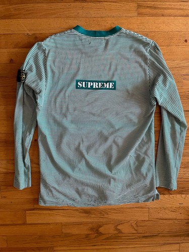 Supreme x Stone Island Long Sleeve T Shirt Size Medium SS 15