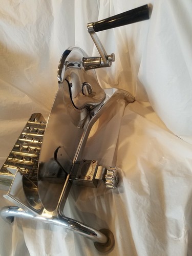 Vintage Chrome Rival Manual Hand Crank Food Meat Cheese Slicer Works Great!